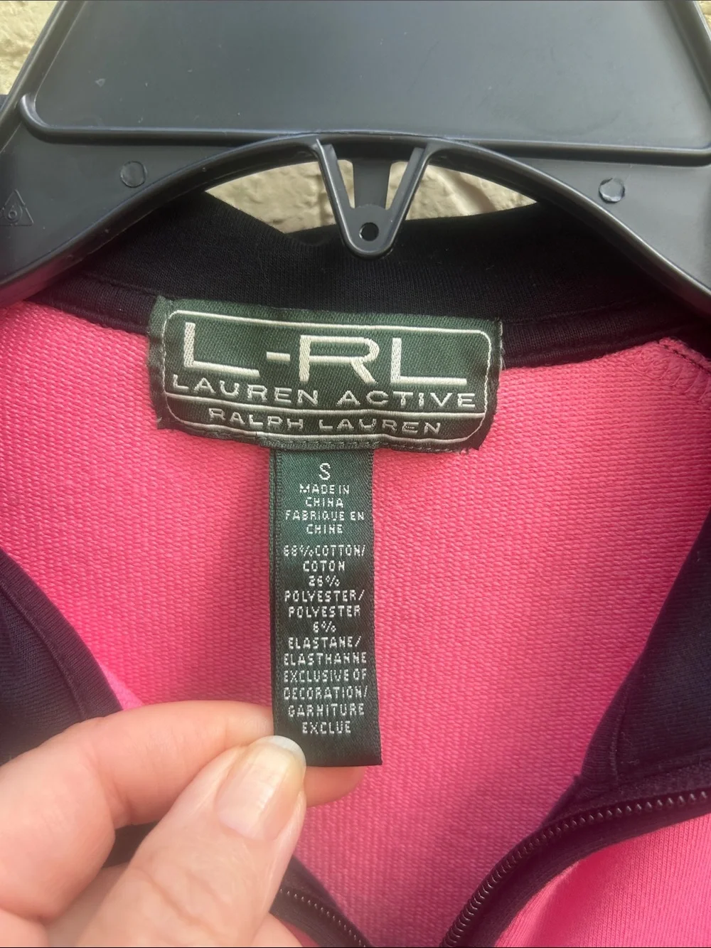 Ralph Lauren Pink and Black Zip-Up Jacket